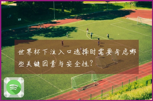 世界杯下注入口选择时需要考虑哪些关键因素与安全性？